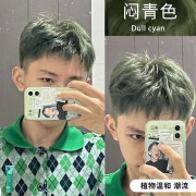 首品男生染发剂膏男士专用颜色植物2024流行色自己在家染显白秋冬发色 闷青色 200ml 【巨显白】