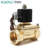 伊莱科（ELECALL）常闭型铜电磁阀水阀油阀气阀电磁阀控制阀220V/12V/24V DN32 1.2寸(2W-320-32) DC24V