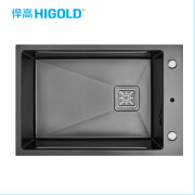 悍高（HIGOLD）AL系列手工水槽952314/15厨房洗碗盆尺寸680x450x228 (黑色)水槽952315【不配龙头】