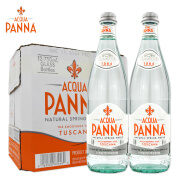 普娜（Acqua Panna）意大利原装进口天然矿泉水弱碱性饮用水(玻璃瓶)750ml*12瓶整箱装 12瓶