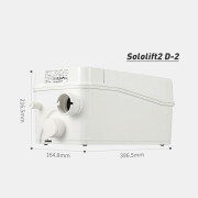 格兰富进口丹麦WC-3马桶污水提升器家用地下室粉碎排污水提升泵 D-2(2个污水进水口 ) 扬程5米