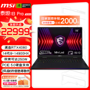 微星（MSI）【黑悟空推荐】泰坦18Pro 2024 14代酷睿i9-14900HX 18英寸游戏笔记本电脑32GB 2T RTX4080 4K屏