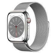 适用苹果手表表带applewatch8磁吸表带iWatchS8ultra米兰尼斯表带 银色【米兰苹果表带】 38/40/41mm通用