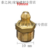 恋品惠国标黄油嘴黄油枪配件黄油枪嘴头纯铜M4M5M6M8M10M12M14M16M18M20 M 10 *1中直  (10个)