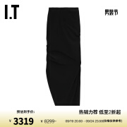 RICK OWENS IT 女装合身半身裙新款性感欧美高开叉拖地长裙0371HY BKX/黑色 38