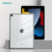 sekoou ipad 10.2英寸保护壳透明背板苹果平板电脑ipad 9/8/7通用气囊防摔保护套 【灰色】透明背板+气囊防摔保护壳 ipad 10.2 英寸