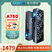 蓝戟Gunnir 锐炫ARC A750 GDDR6 游戏设计视频剪辑图灵架构台式电脑高性能独立显卡 A750 Photon 8G OC  官方标配