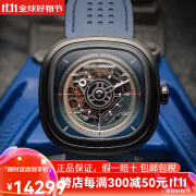 SEVENFRIDAY 蓝色方形表盘 瑞士手表 防水自动机械表 男女腕表 T3/03