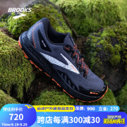 布鲁克斯（BROOKS）越野跑鞋男缓震运动鞋Divide 4 GTX 黑色/鞭炮橘/蓝色 43 