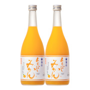 梅乃宿蜜柑酒720ml*2瓶组合装原装进口洋酒女士果酒利口酒果肉蜜柑酒