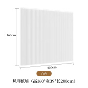 双劲屏风软隔断客厅办公室玄关房间卧室分割简约纸墙可折叠移动 长2米*宽39cm*高1.6米白色