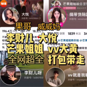 短视频带货合集大悦带货课程李财儿果哥威威妈大黄和VV和亿亿合集 1.李财儿短视频带货全集