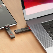 THINKPLUS双接口固态u盘 高达 1000MB/S  usb/type-c 手机高速大容量办公优盘【私人订制/企业定制】 TU280 Pro【官方零售】 256GB