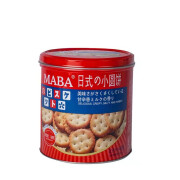 MABA日式小圆饼海盐味南乳饼干韧性饼干 海盐味罐装160g*1