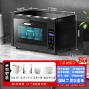 宾得茶具消毒柜办公室家用功夫茶杯烘干茶杯桌面小型迷你高温消毒器餐具碗筷消毒柜 二星级 48L 玲珑款【办公接待】