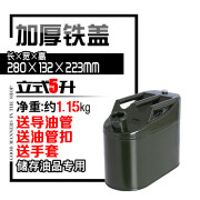 晗畅加厚铁油桶汽油桶30升20升10升5L柴油桶加油壶铁桶汽油桶油箱 5L加重款铁盖立式+油管