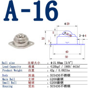 科罗拉不锈钢牛眼轮CY15/25A轴承WA01输送轮万向球 加厚CY15A  不锈钢外壳