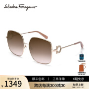 菲拉格慕（Salvatore Ferragamo）太阳镜女轻盈GANCINI系列精致优雅墨镜开车防晒眼镜 送女友 243SR-733茶色渐变