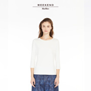 Weekend Max Mara 2024春夏女装七分袖棉质T恤5971034106 白色 S