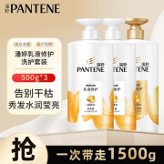 潘婷（PANTENE）洗发水 氨基酸乳液修护强韧秀发 深层滋养 洗发水洗发膏 男女通用 【组合9】洗500g*2+护500g 针对干枯问题