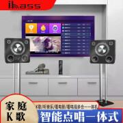 ibass家用ktv点歌机一体机音响套装家庭电视5.1音箱功放一体机客厅家庭影院卡拉ok蓝牙音箱电视投影通用 主音箱（内置点歌机）+副音箱+话筒+支架