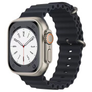 HONDOOXN【严选百货】applewatch ultra苹果智能手表海洋硅胶表带适用S9/8 海洋【午夜色】Apple iwatch ultra 【42/44/45/49MM】表盘通用