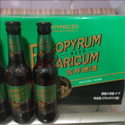 扬子红扬子苦荞啤酒500ml*12罐 原浆啤酒精酿苦荞健康啤酒易拉罐装黄啤 275mL 24瓶 整箱装