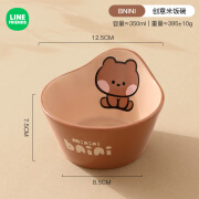 LINE FRIENDS陶瓷饭碗卡通儿童学生家用2023新款吃饭小碗可爱餐具 创意米饭碗-BININI