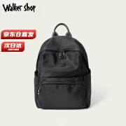 Walker Shop品牌双肩包商务防水尼龙牛津布轻便大容量休闲背包男旅行包 黑色小号【礼盒装/京仓发货】