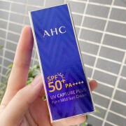 AHC防晒霜SPF50+小蓝瓶防晒乳面部隔离女清爽不油腻防水防汗控油纯净 防晒霜1只50ml