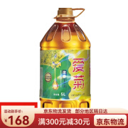 爱菊浓香菜籽油5L 压榨二级 家用大桶炒菜食用油