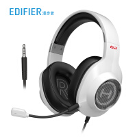 漫步者(EDIFIER) HECATE G2标准版 3.5mm电竞游戏耳机 头戴式电脑网课办公耳机 麦克风 带线控 白色