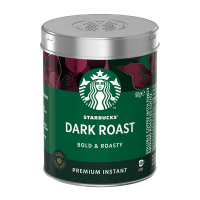 星巴克（Starbucks）速溶美式黑咖啡粉重度烘焙罐装90g 0糖健身即冲法国进口可做40杯