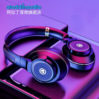 aladdinaudio 美国阿拉丁EQ200无线蓝牙耳机头戴式重低音乐手机游戏电脑带麦耳机 炫酷黑