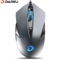 达尔优(dareu) LM113 鼠标 鼠标有线 有线鼠标 办公鼠标 四挡DPI可调 银灰色
