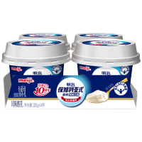 明治meiji 保加利亚式酸奶 纯味不甜100g*4杯低温酸奶 特选LB81乳酸菌