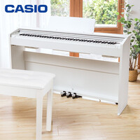 卡西欧 (CASIO)电钢琴 PX-870WE立式成年人儿童88键重锤考级时尚家居 智能APP互动分享+琴凳