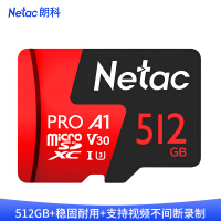 朗科（Netac）512GB TF（MicroSD）存储卡 A1 U3 V30 4K 高度耐用行车记录仪&监控摄像头内存