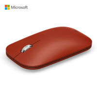 微软 Surface Mobile Mouse 波比红 便携蓝牙无线鼠标 金属材质滚轮 电池供电 支持手机 平板 笔记本