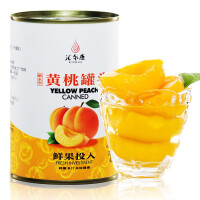 汇尔康 糖水黄桃罐头425g 对开新鲜水果罐头 425gx1罐