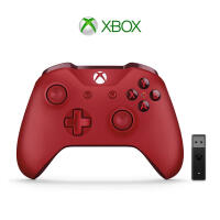 微软 Xbox无线控制器/手柄 红色+二代Win10无线适配器 | PC游戏手柄 蓝牙无线双模 适配Xbox/电脑/平板