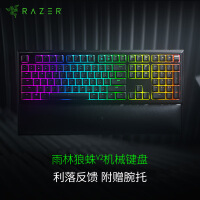 雷蛇 Razer 雷蛇雨林狼蛛V2 轻机械有线游戏键盘 104键 RGB 电竞