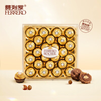费列罗（FERRERO）意大利榛果威化糖果牛奶巧克力24粒礼盒装婚庆喜糖进口零食300g