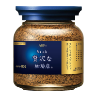 AGF蓝金罐特浓混合风味 奢华咖啡店速溶黑咖啡80g日本原装进口