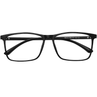 目匠全框近视男女款 防辐射眼镜框商务TR眼镜架专用 6615 亮黑-6615 防蓝光配镜（1.74防蓝光镜片）