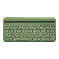 航世（BOW）HD206-2 无线键盘 蓝牙键盘 三模便携办公键盘 手机平板ipad笔记本电脑充电键盘 复古绿