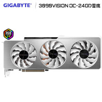 技嘉雪鹰 GIGABYTE GeForce RTX 3090 VISION OC 24G游戏白色显卡