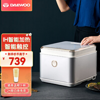 大宇(DAEWOO)电饭煲电饭锅 4L 家用IH电磁加圆灶精铁内胆 白色FB01 白色