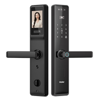 海尔（Haier）指纹锁智能门锁密码锁可视猫眼智能锁带监控摄像头HFH-16V-U1