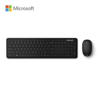 微软蓝牙桌面套装 蓝牙键盘+精巧鼠标 典雅黑 | 无线键鼠 办公键鼠套装 简约时尚 蓝牙5.0 快捷按键 持久续航